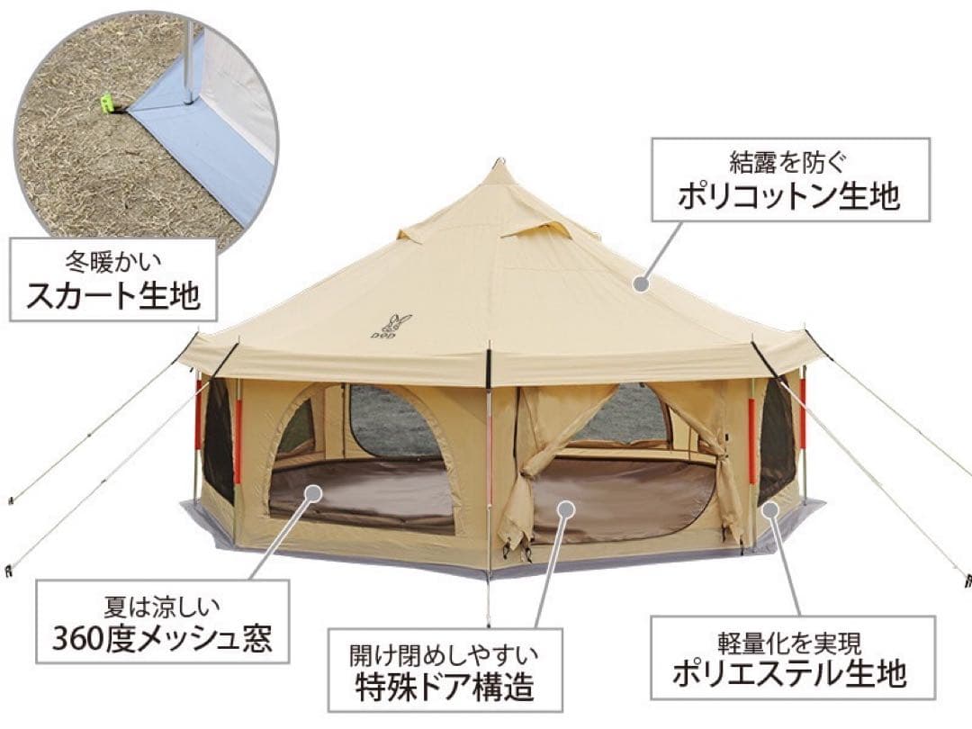 DOD タケノコテントミニ（グランドシート付き）