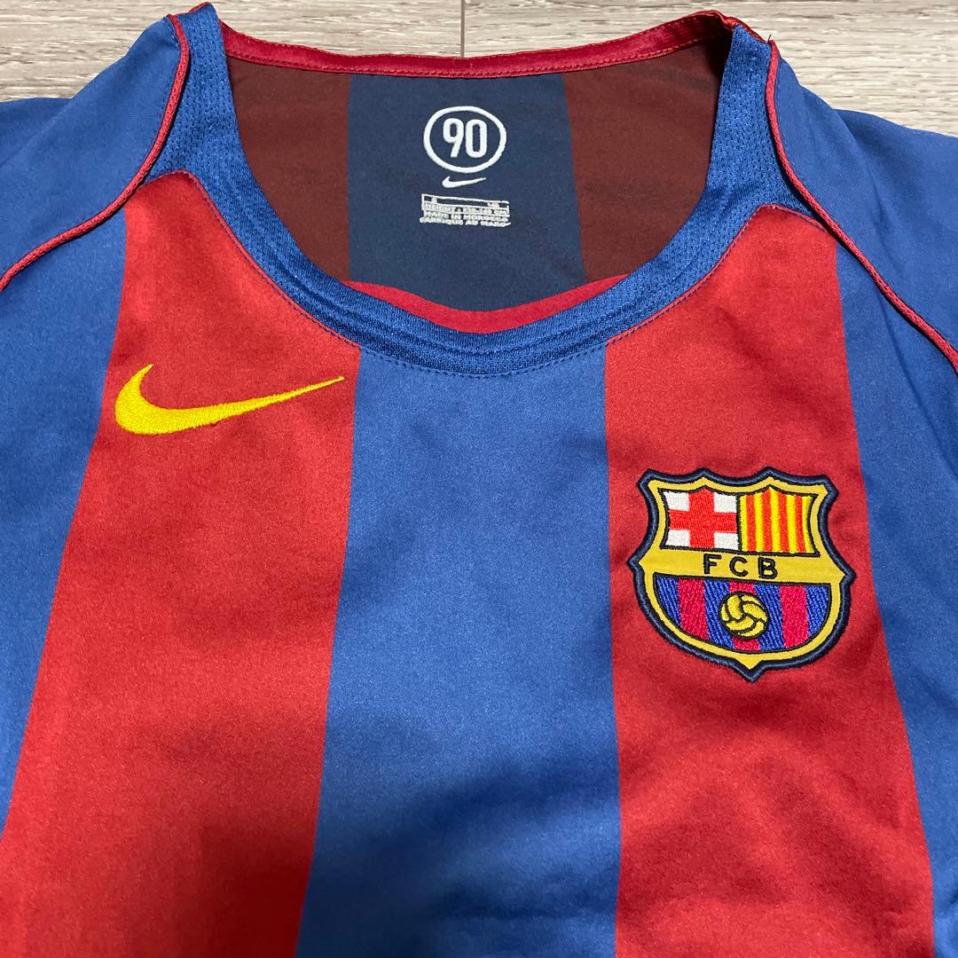 極美品 NIKE FCB FCバルセロナ エンブレム刺繍 ユニフォーム 140