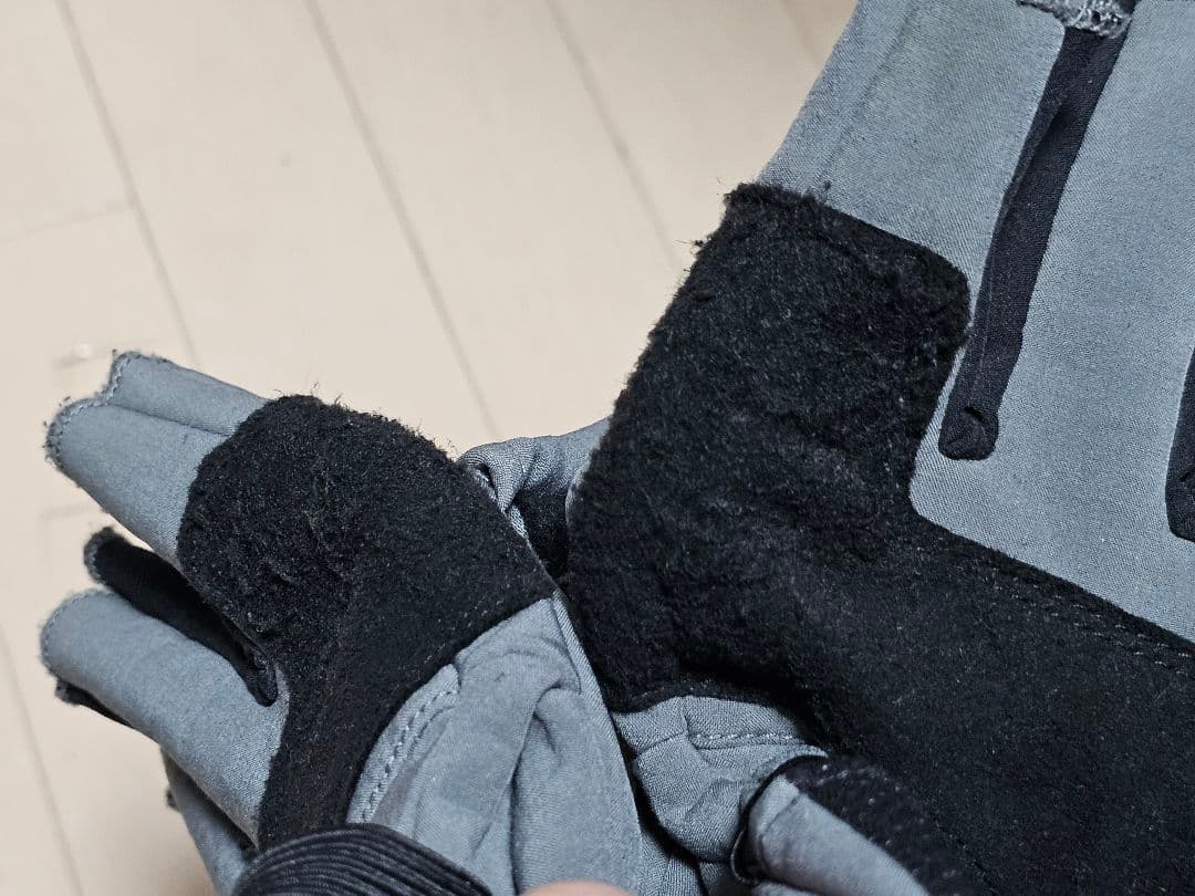 patagonia フィッシンググローブ ミトン フィンガーレス グレー M