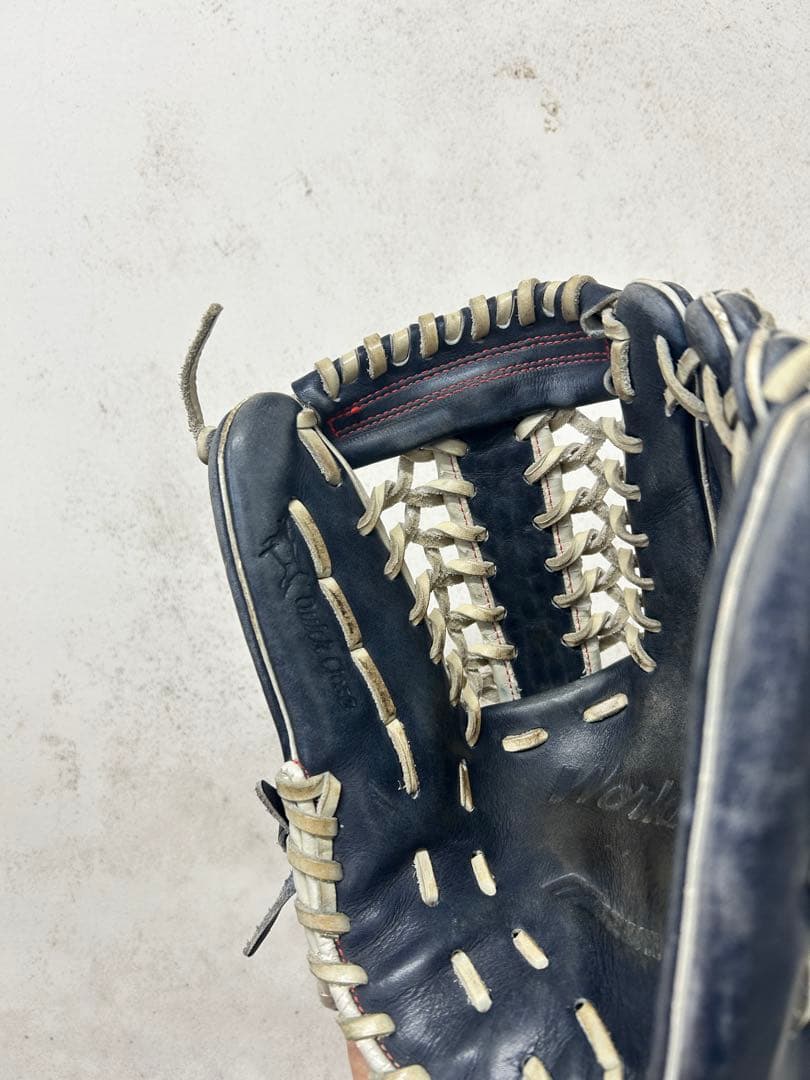 MIZUNO World Win 軟式 外野手用 グローブ ネイビー×ホワイト