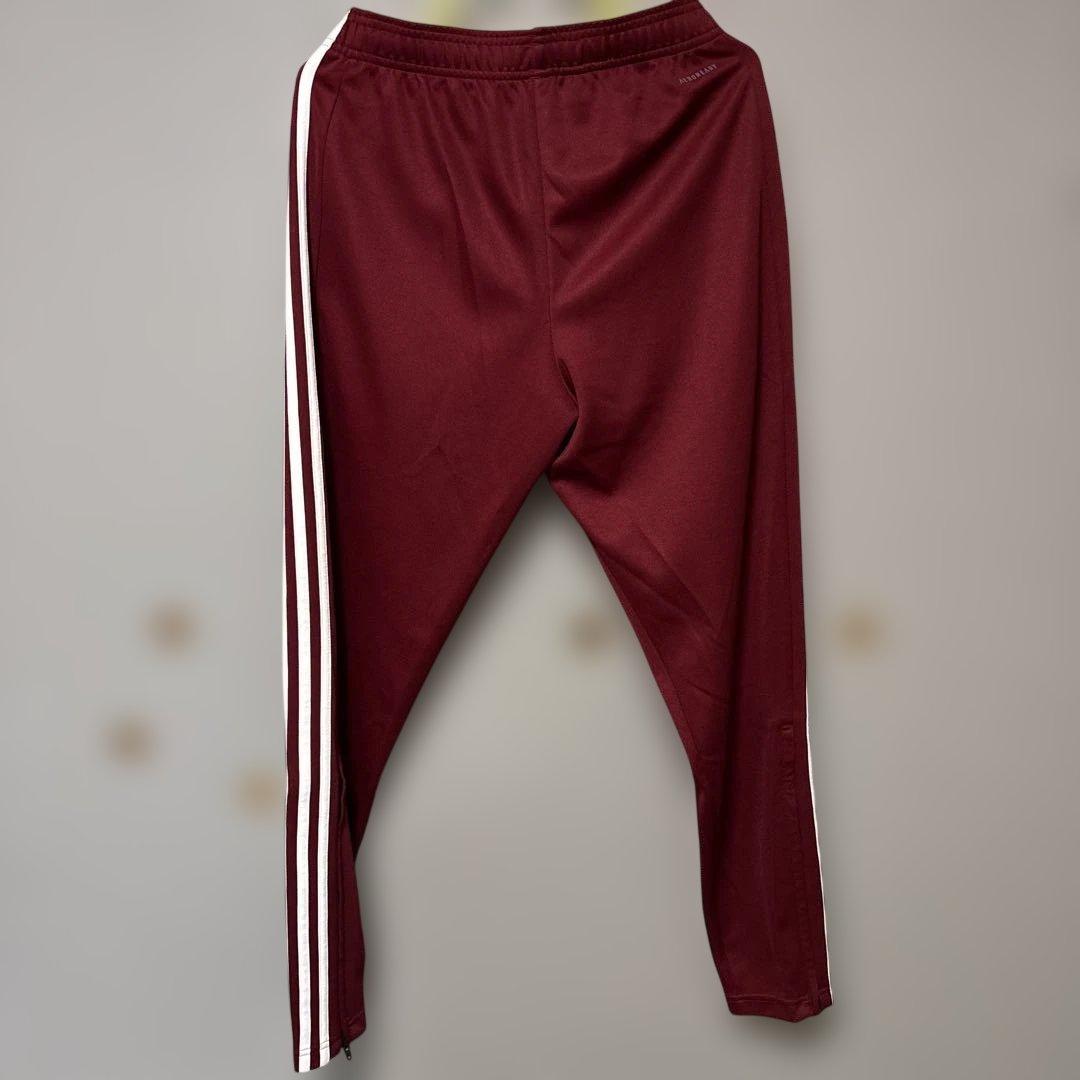 adidas AEROREADY バーガンディ ジャージパンツ