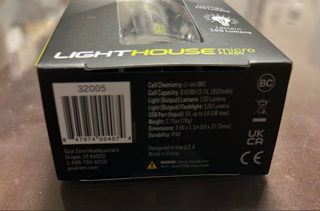 GOAL ZERO LIGHTHOUSE micro FLASH ランタン
