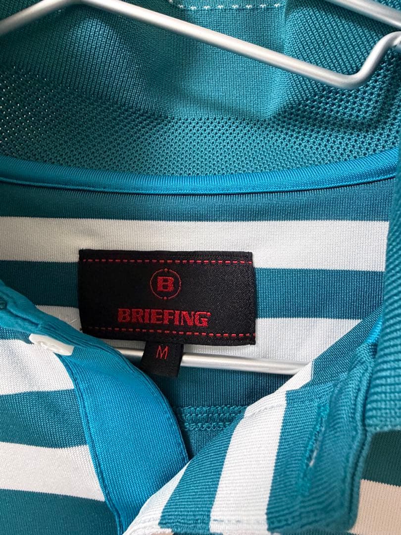 BRIEFING ストライプポロシャツ Mサイズ