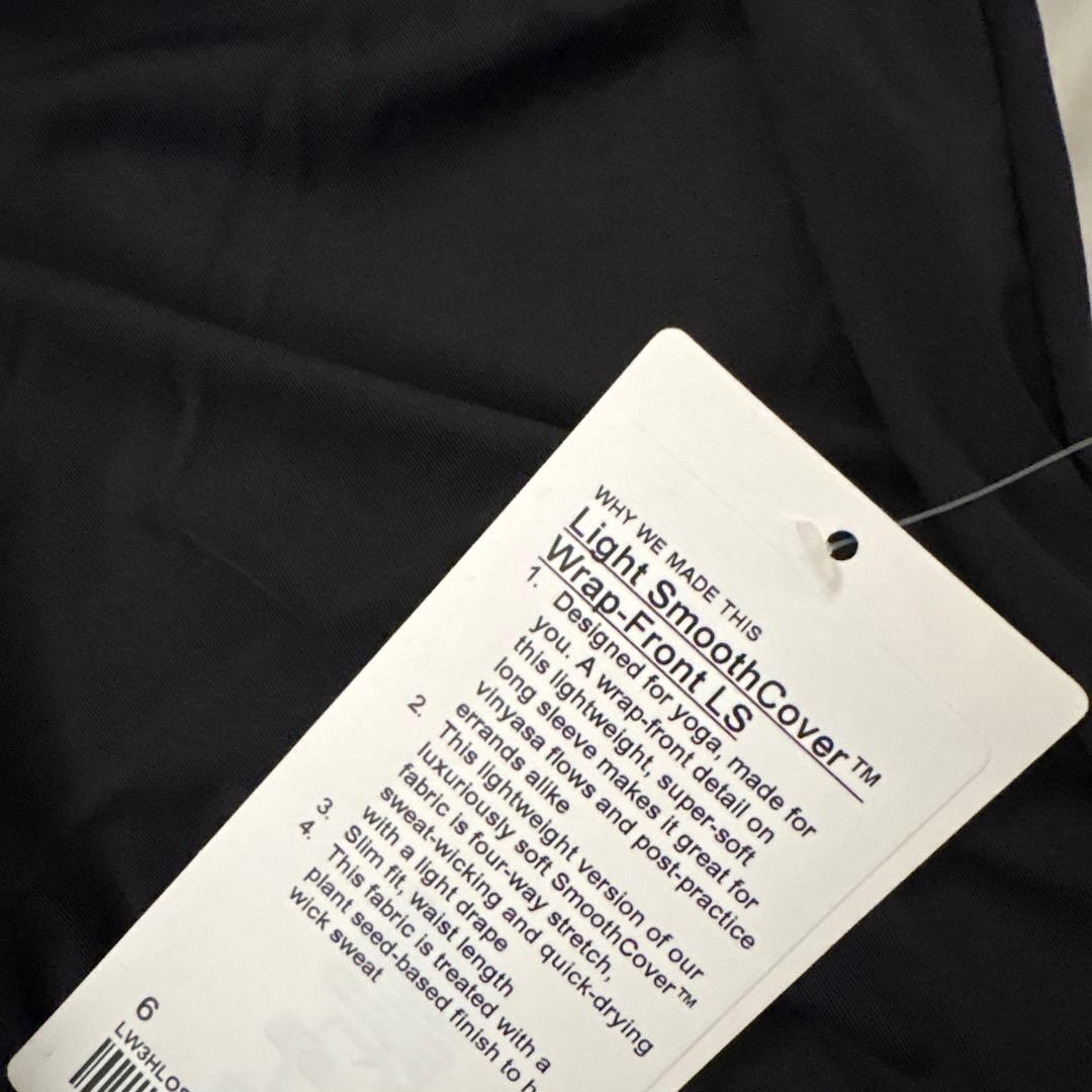 【新品】lululemonルルレモン　ラップフロント 長袖トップス　ヨガウェア