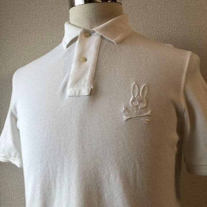 サイコバニー ゴルフ ポロシャツ 日本製 ホワイト Mサイズ