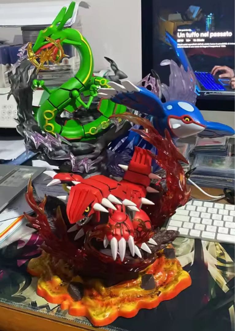 ポケモン レックウザ グラードン カイオーガ フィギュア 約35cm