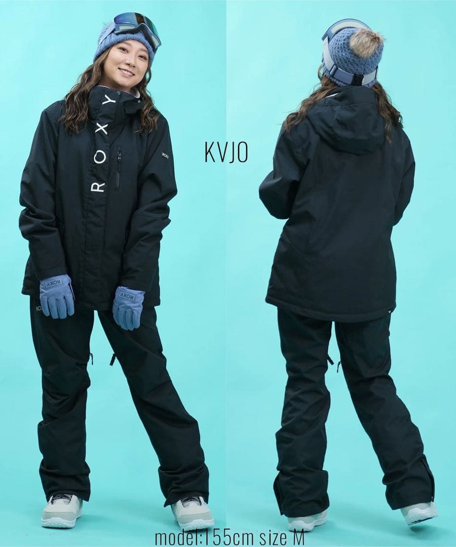 ROXY ブラック スノーボードジャケット スノボウェア　上下セット