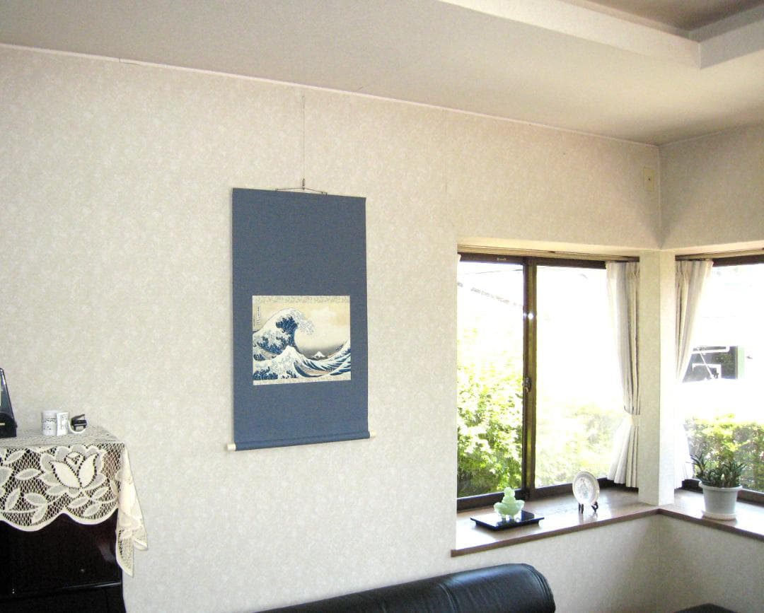 掛け軸　富嶽三十六景 神奈川沖浪裏◆葛飾北斎 （工芸作品・新品)