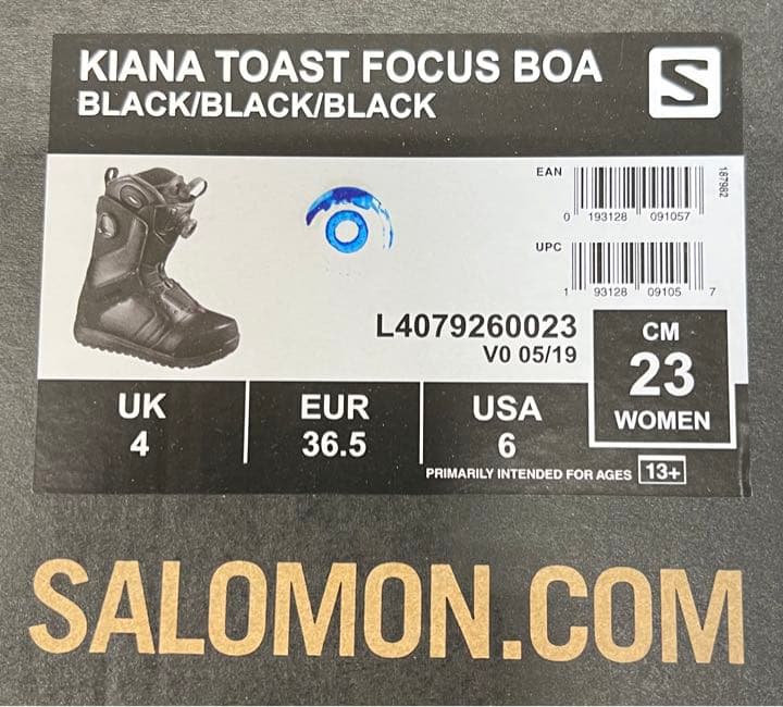 スノーボード SALOMON KIANA TOAST FOCUS BOA 23.0