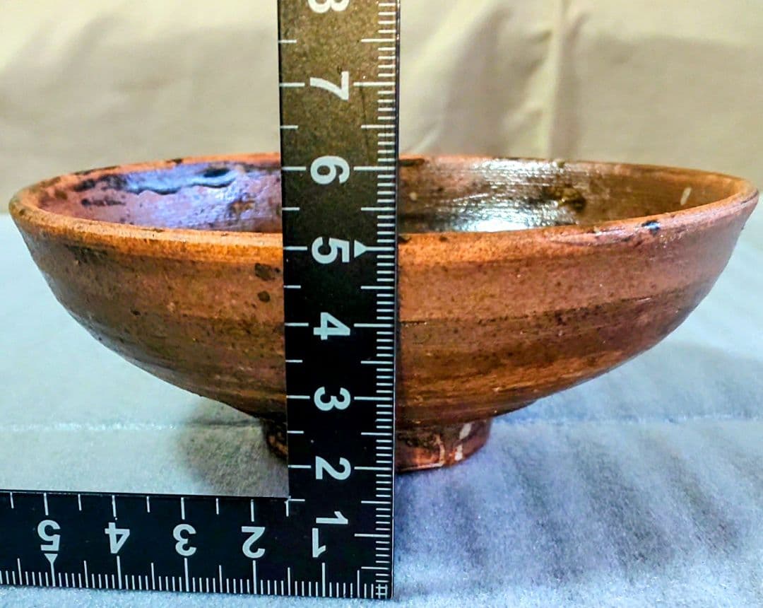 魯山人 料亭 星ヶ岡茶寮 (星岡茶寮）渦文見込 星岡印 平茶碗