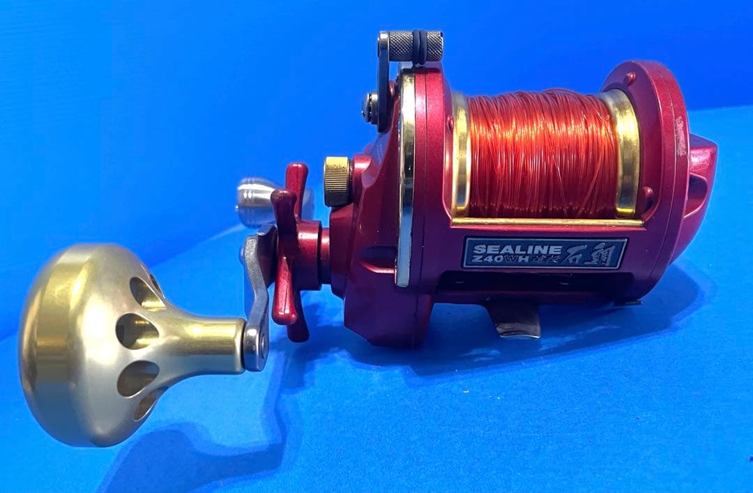 ダイワ シーライン 石鯛Z40WH 遠投 釣武者パワーハンドルゴールド　レバー⓽