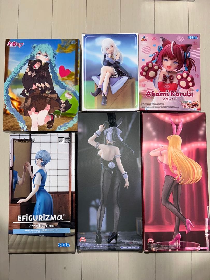 美少女フィギュア　6体セット　ミク、麗子、かるび、イレイナ　ナーベラル アヤナミ