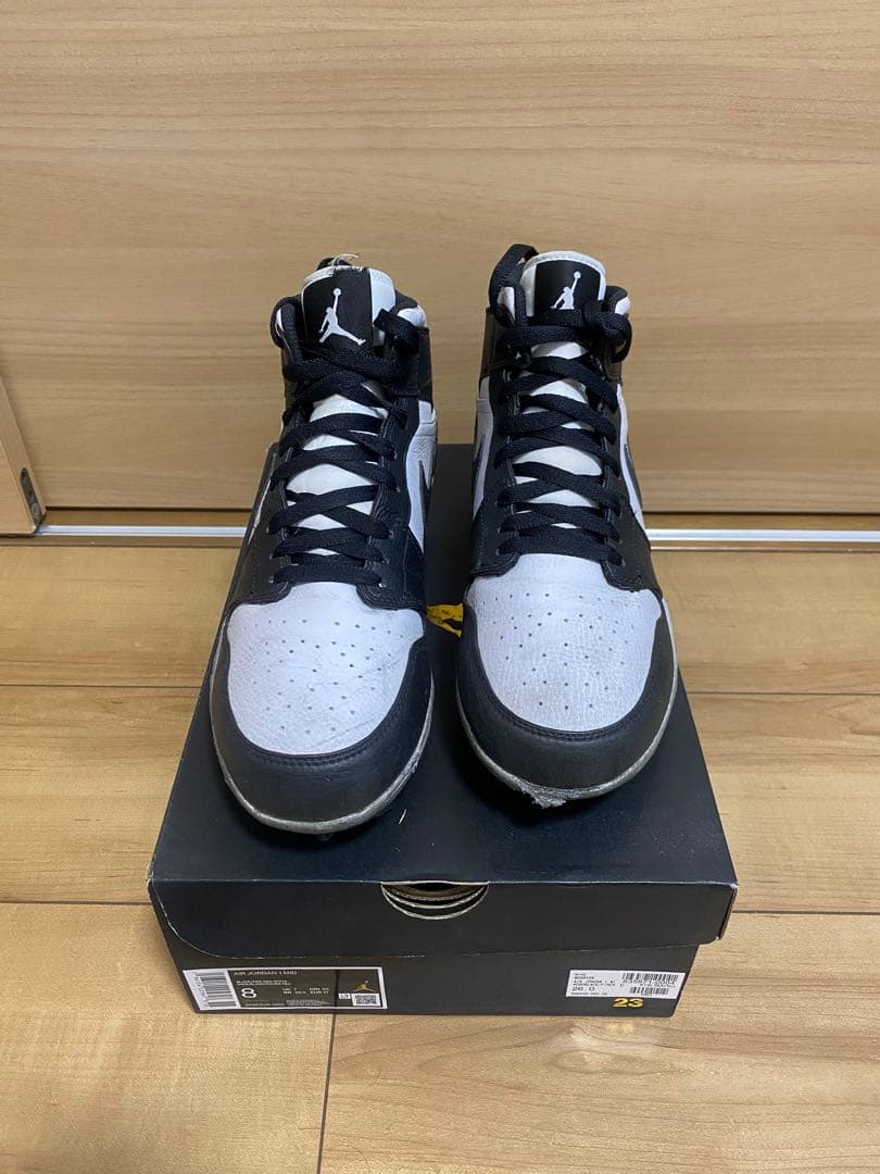 AJ1 MID ブラック ジョーダン アメフトスパイク 26cm
