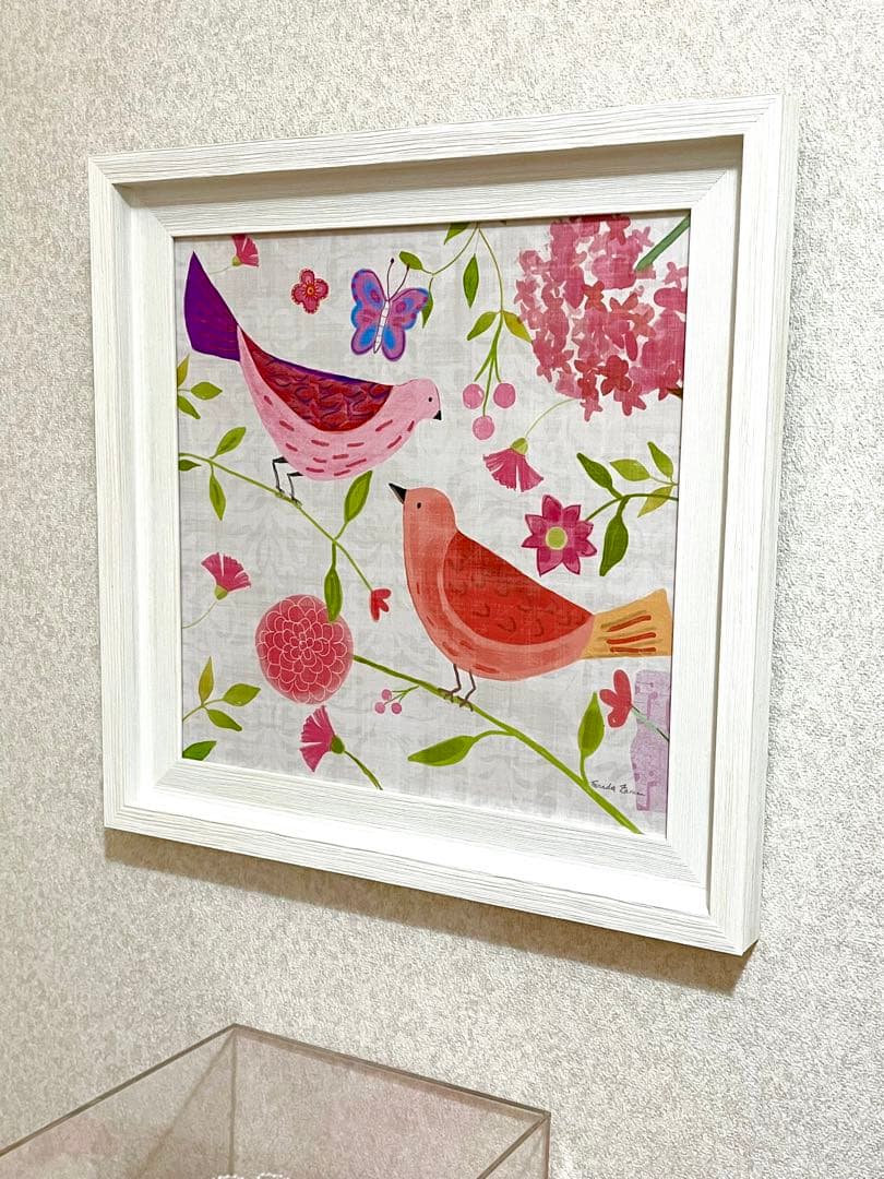 絵画アート　ファリダザマン　ダマスクフローラルバード4