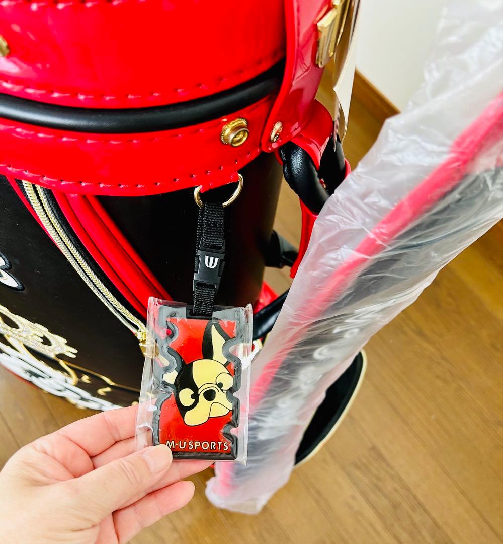 r*︎様 未使用品『M・U SPORTSウエサコ』キャディバッグ赤黒ゴルフバッグ