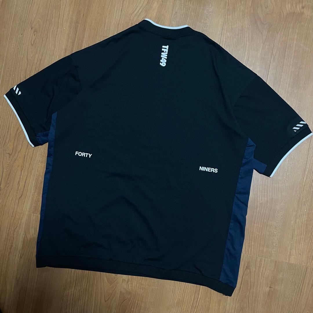 25新作　定価2.7万　TFW49 モックネック　Tシャツ ブラック　XXL