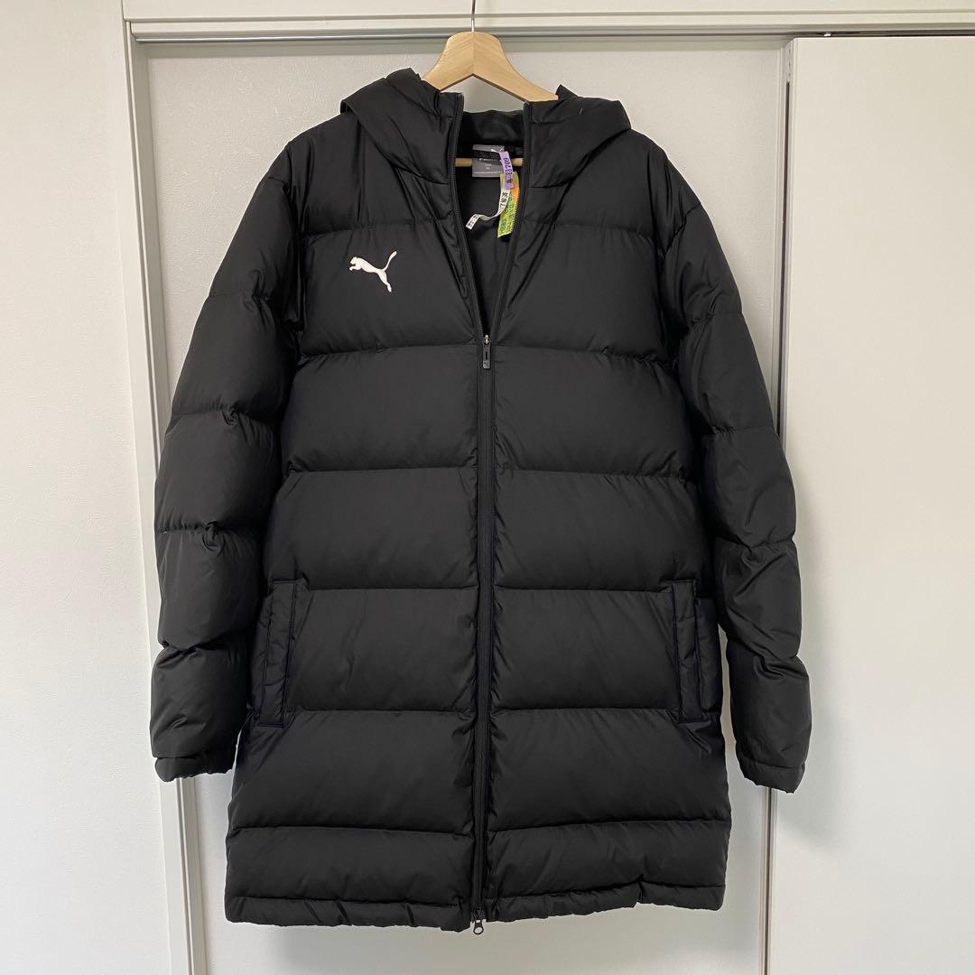 PUMA ミッドダウンコート メンズ 黒 ベンチコート
