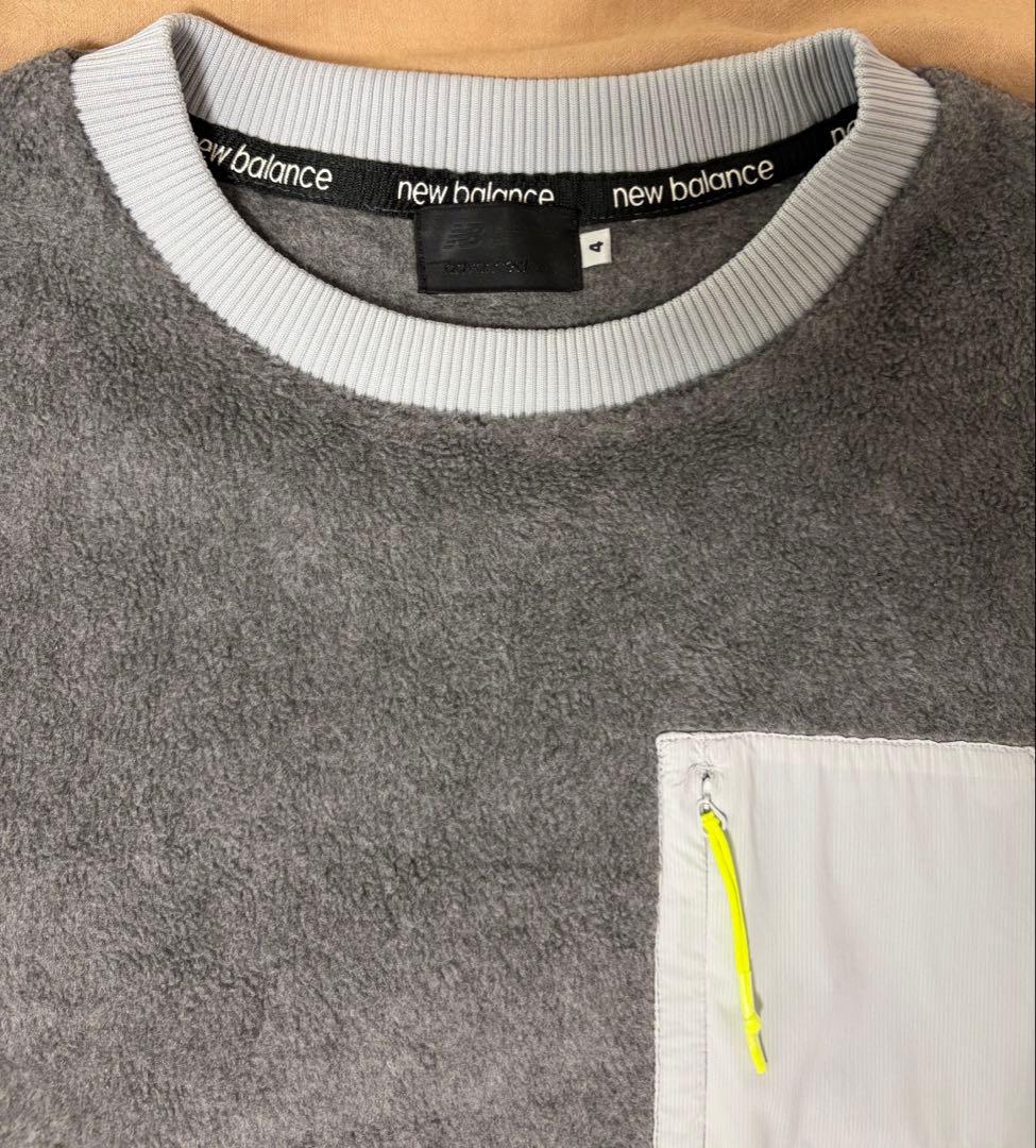 New Balance Golf プルオーバー グレー フリース メンズ4