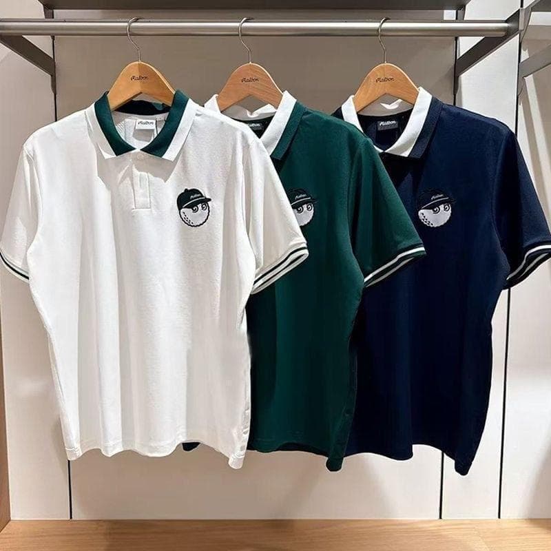 即日発送 マルボンゴルフ ポロシャツ malbon golf メンズ シャツ L