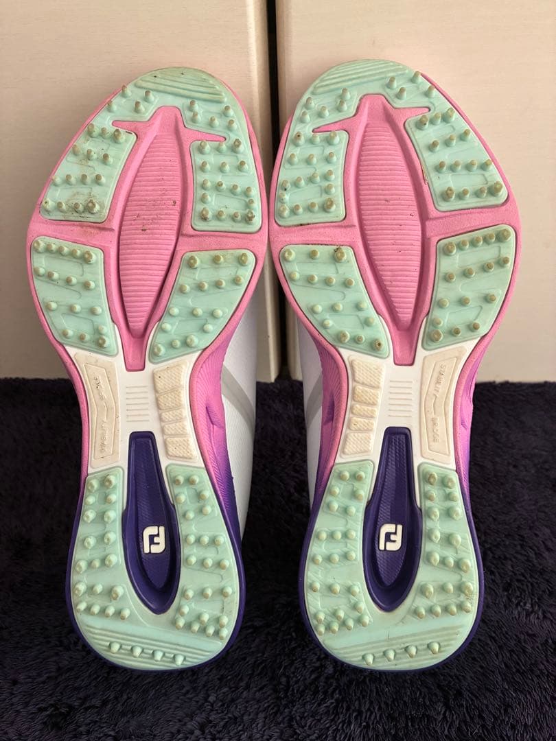美品FootYoy ゴルフシューズ boa シロ 白25 NEW BALANCE