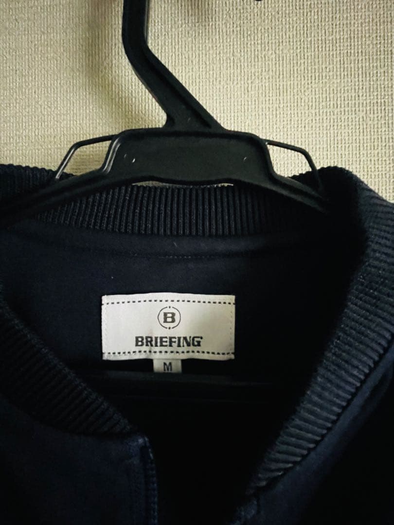 ブリーフィング　ジップアップ　レオパード　秋冬　長袖　M ネイビー