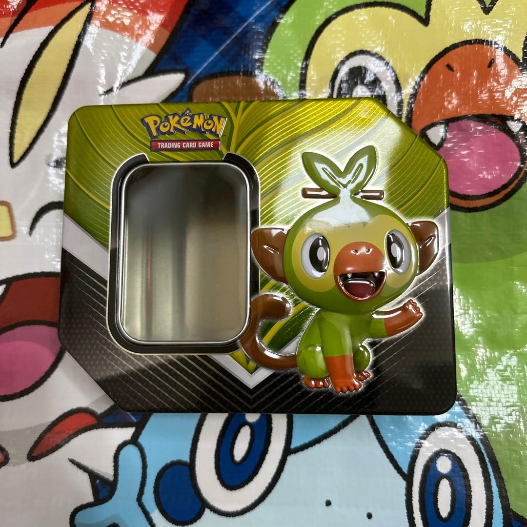 ポケモン　海外　缶ケース① サルノリ　ヒバニー　メッソン