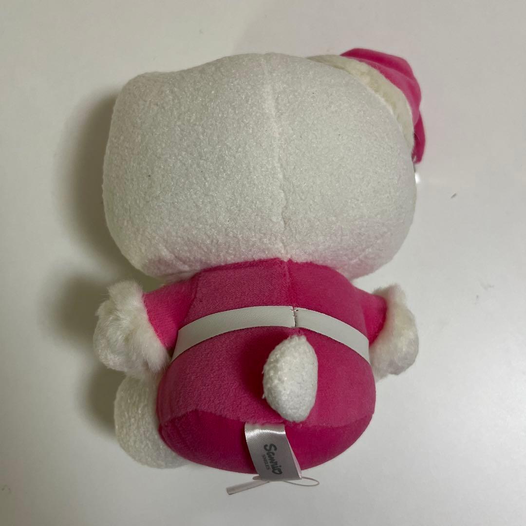 ハローキティ　サンタクロース　ぬいぐるみ　マスコット　ピンク　平成レトロ