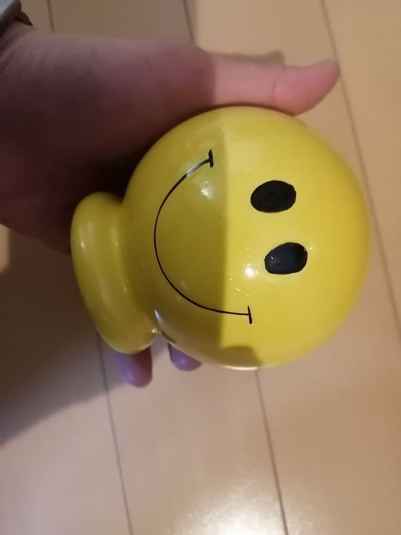激レア レトロ 当時品 スマイル 陶器 貯金箱 バンク Smile