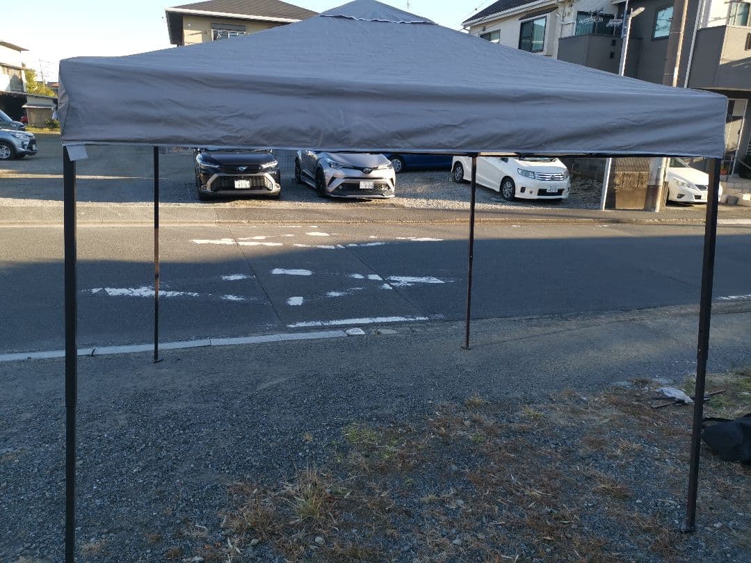 FIELDOR ベージュ タープ 2.5m x 2.5m スチール製