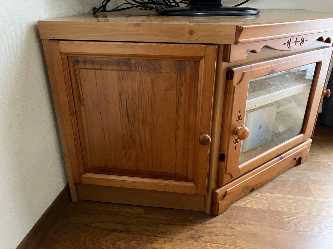 カントリー TVボード テレビ台 木製コーナーキャビネット アンティーク