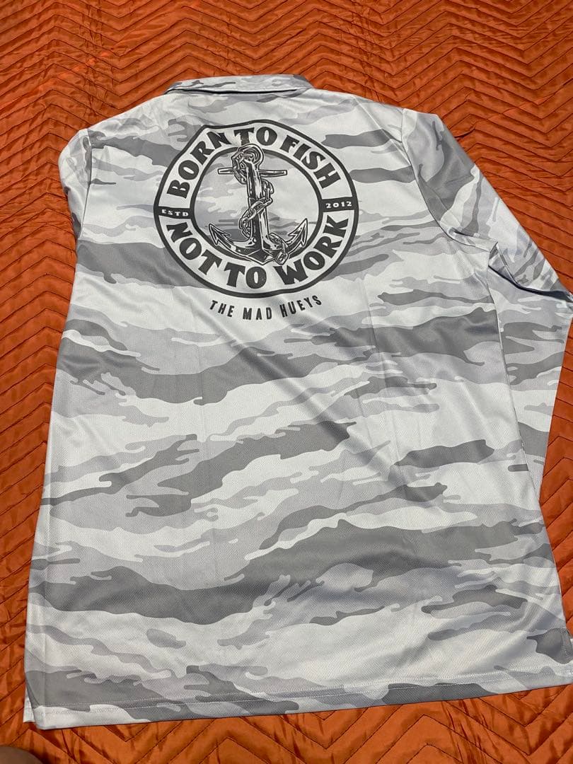THE MAD HUEYS フィッシングシャツ Lサイズ カモフラージュ