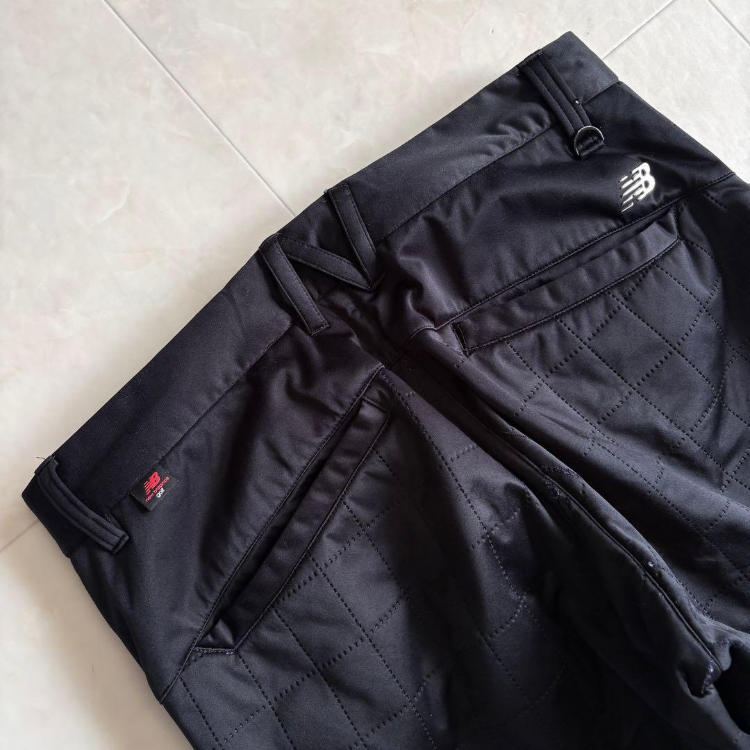 ニューバランスゴルフ 裏フリースキルトパンツ 黒 5 防寒
