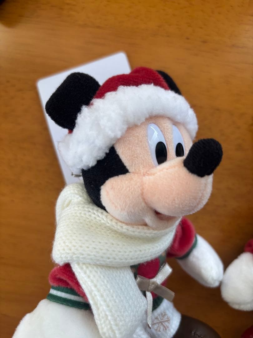 クリスマス ぬいぐるみバッジ ミッキー ミニー セット　ディズニー　2025