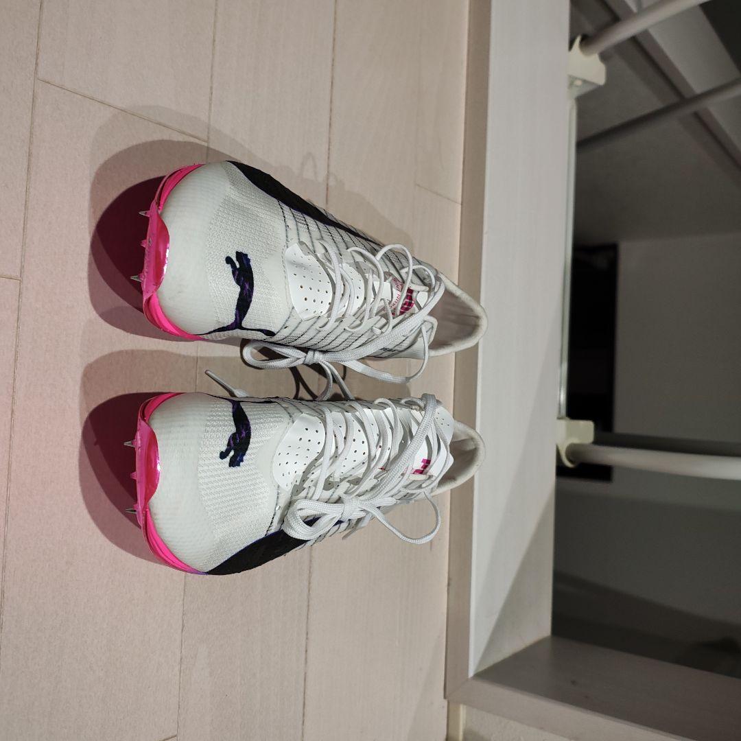 f*8様 1*様 Puma スパイクシューズ ホワイト/ブラック/ピンク