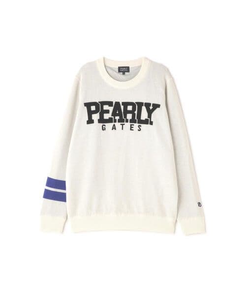 PEARLY GATES カシミヤセーター　DiAPLEX 防風裏地　ホワイト