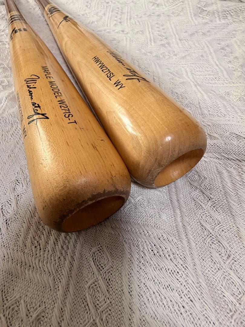 硬式バット2本❗️ バラ売り可⭕️ Wilson メープルバット W271S-T