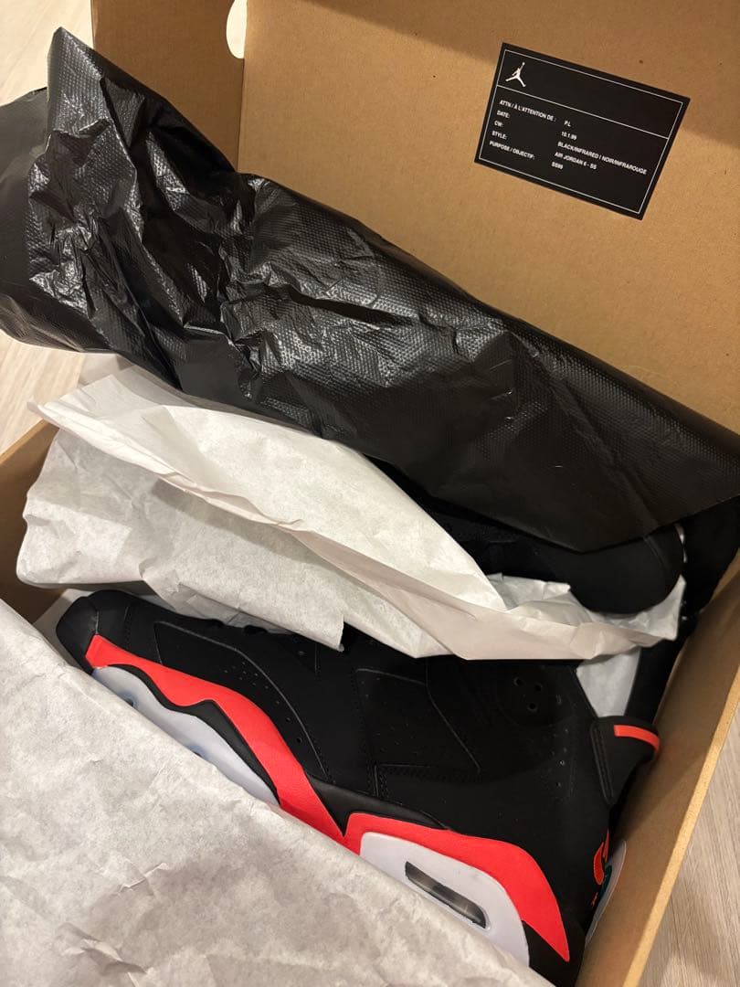 28cm エア ジョーダン6 レトロ ‘Infrared Salesman’