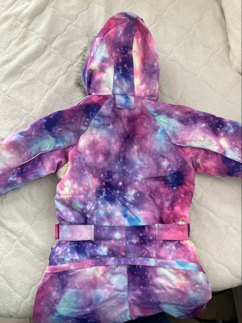 子供用スキーウェア スノーウェア宇宙柄 防水 手袋　セット女の子