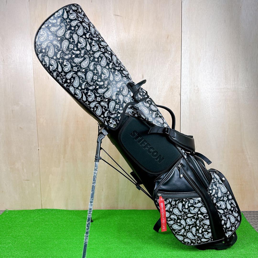 新品未使用 STIFFCON ペイズリー キャディバッグ スタンド式