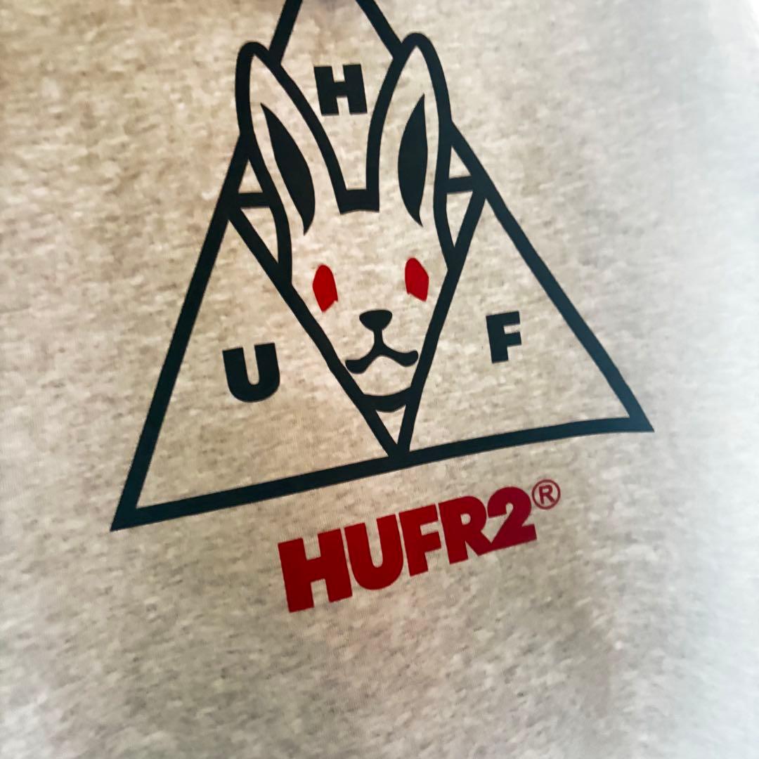 HUF×FR2 フーディ　Lサイズ　ハフ　エフアールツー　パーカー　グレー