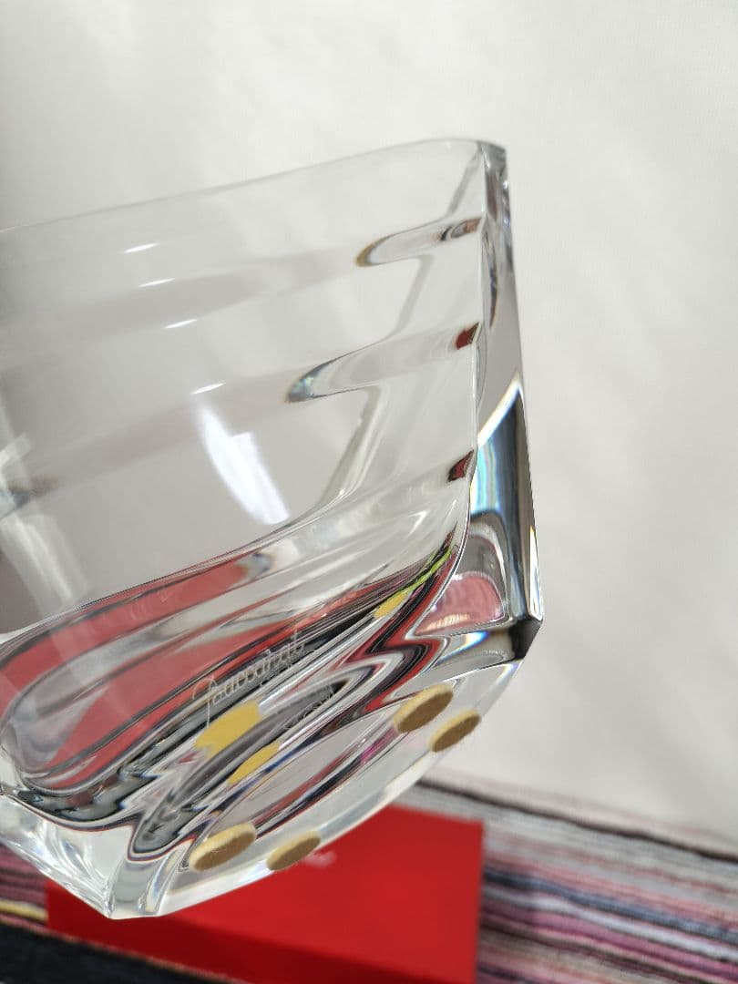 Baccarat バカラクリスタル　ウェーブボウル波型花器 箱無し