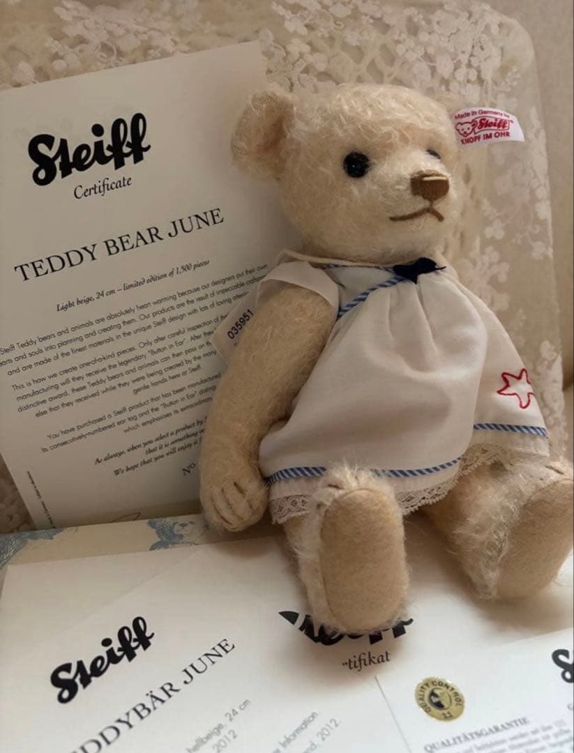 ★お値引きします★ Steiff シュタイフサマードレス　JUNE テディベア