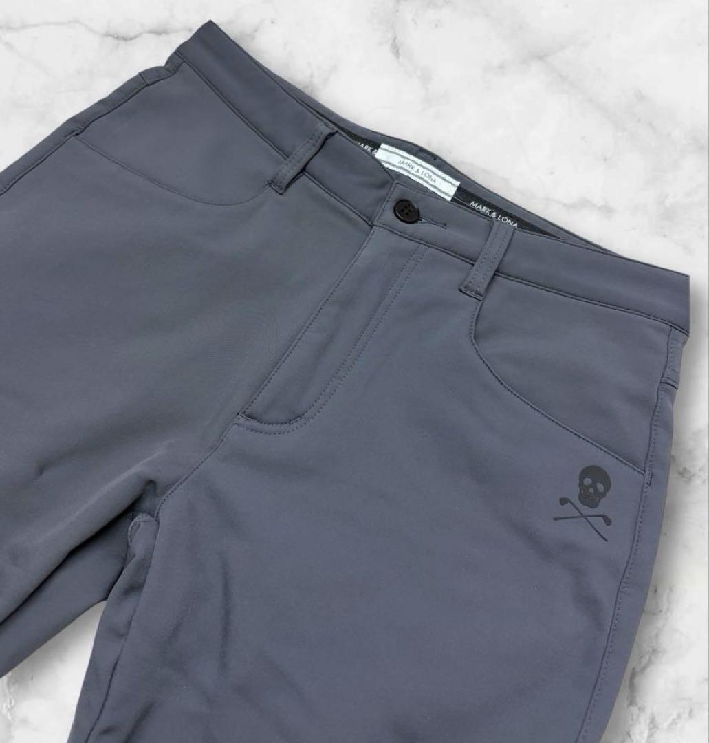 美品✨　MARK & LONA グレー ゴルフパンツ　防寒　フリース　M