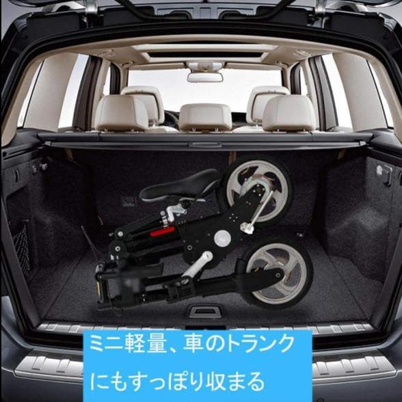 10インチ　折りたたみ自転車　黒　専用の袋　説明書　おしゃれ