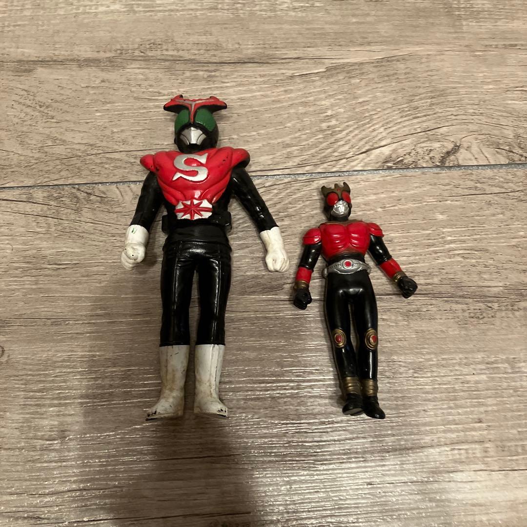 E-5 当時物 仮面ライダー ソフビ 6体セット 昭和レトロ 特撮 フィギュア