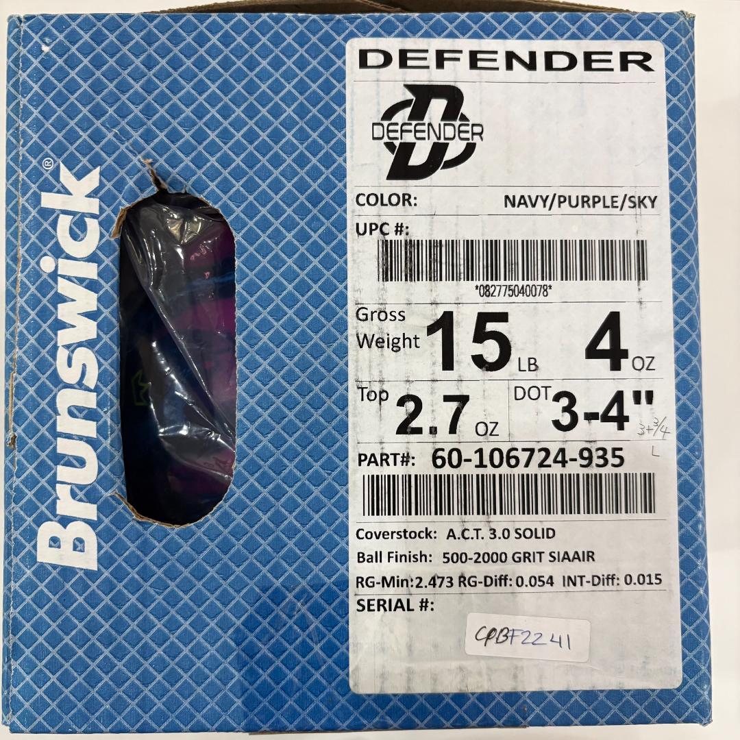 【新品未ドリル】Brunswick Defender 15ポンド04オンス