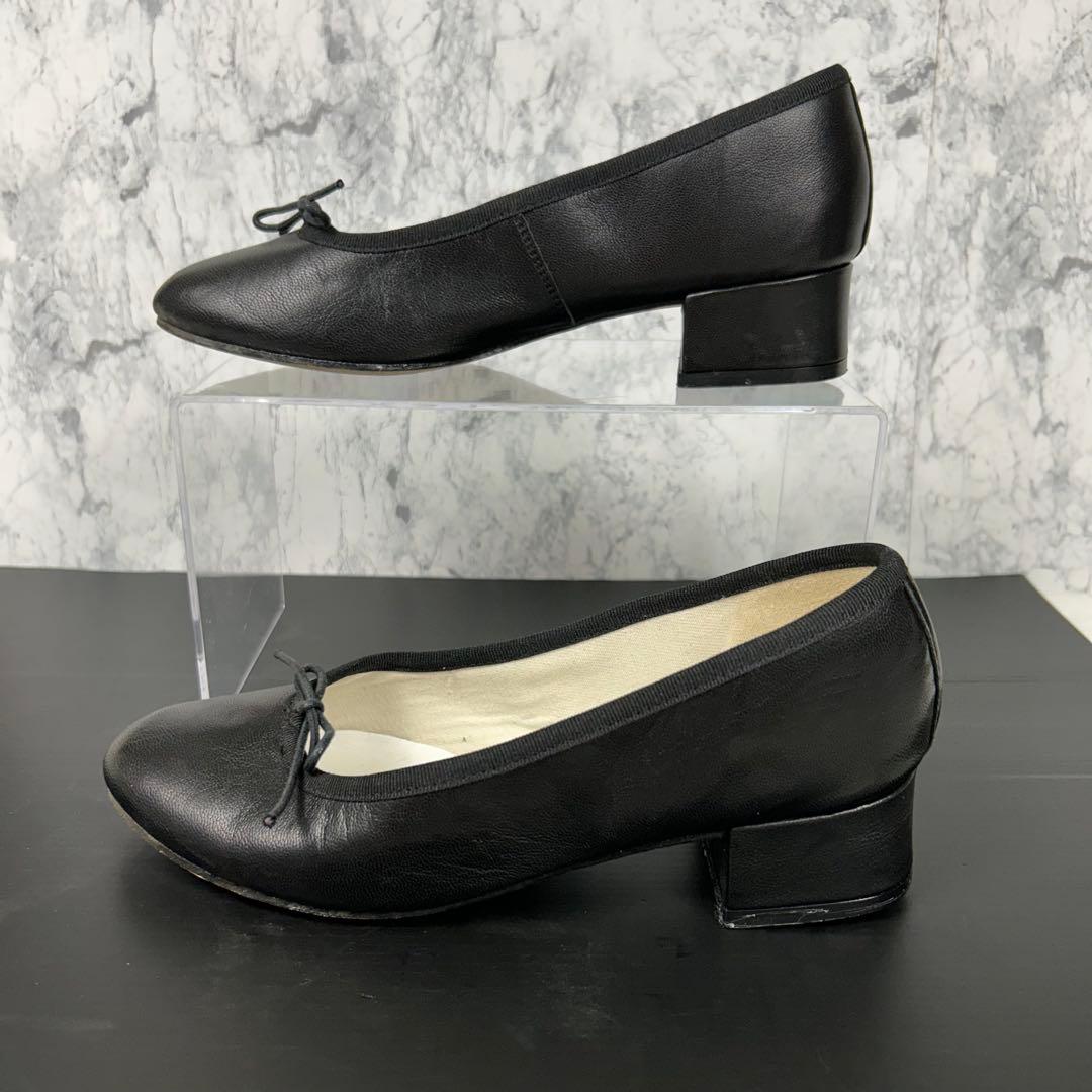美品♡レペット CUIR VERITABLE バレエシューズ ブラック レザー
