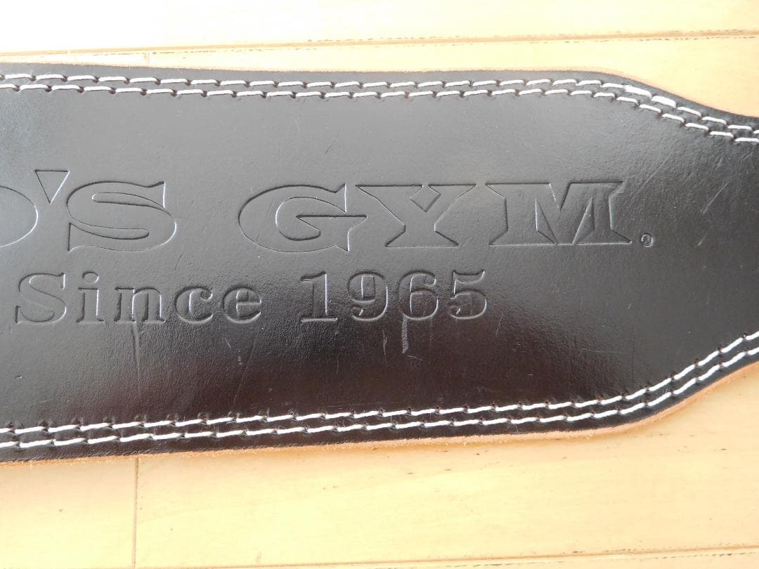 GOLD'S GYM ゴールドジム レザーベルト 黒 Sサイズ