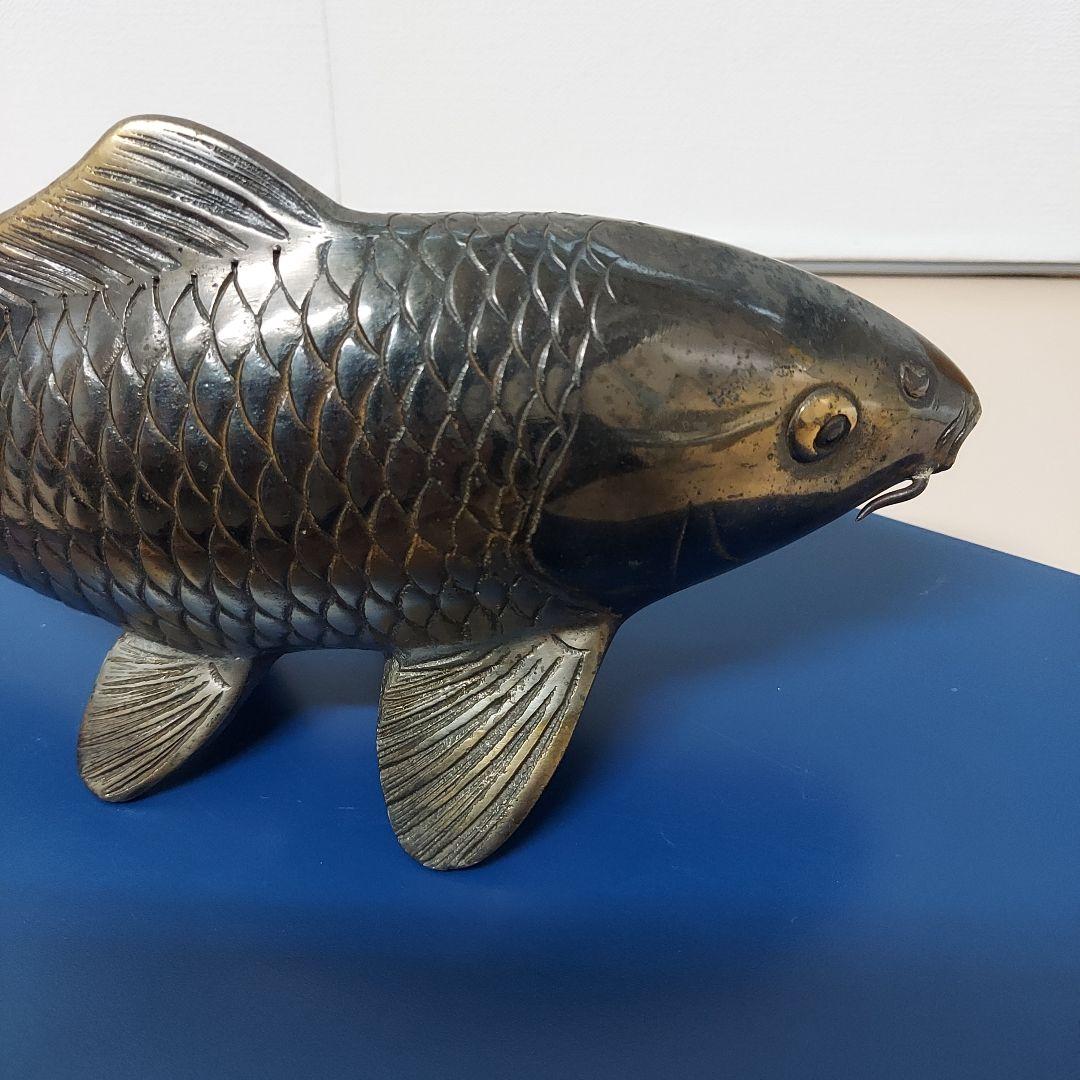 鯉の置物　銅性　　MINTON
