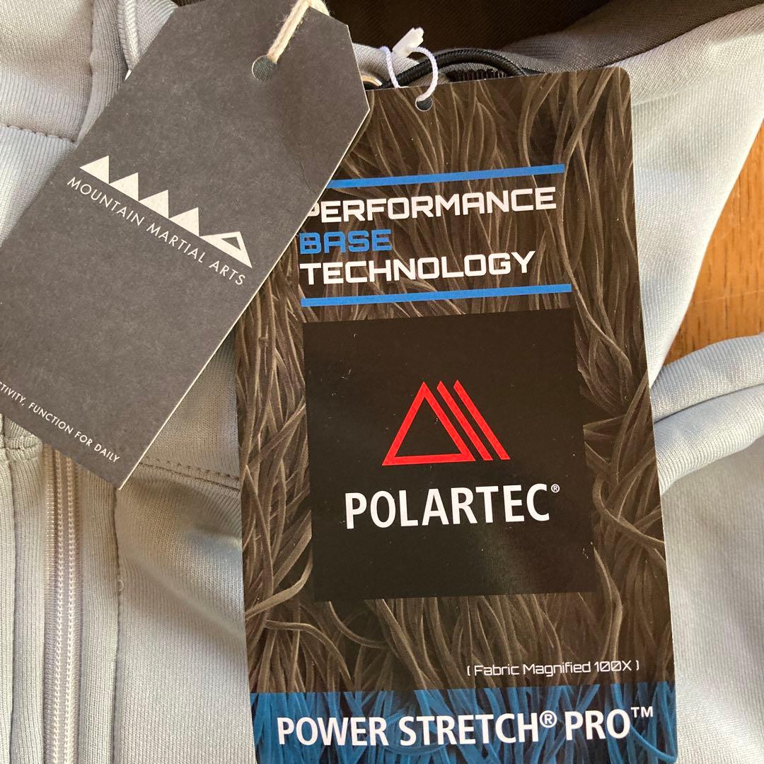 新品、タグ付き　MMA POLARTEC フルジップフードジャケット グレー M